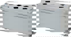 3 Hole, 1.203 Inch Hole Diameter, Steel Pushbutton Switch Enclosure